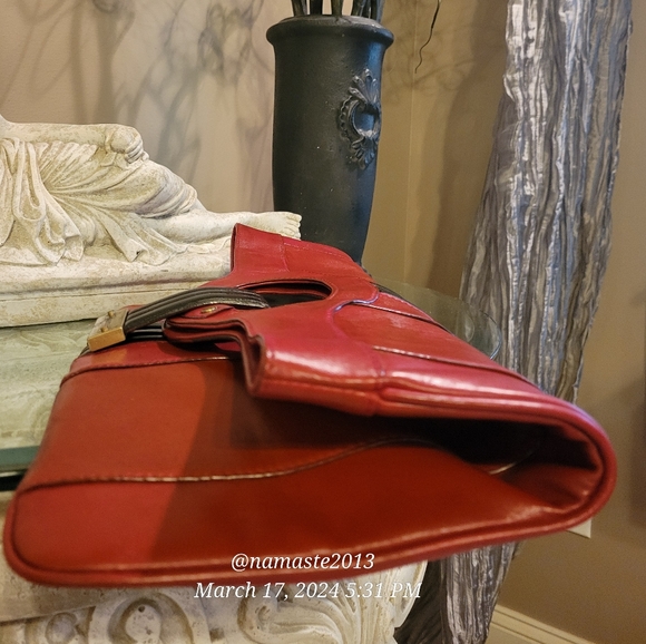 L.A.M.B. by Gwen Stefani Leather Convertable Clutch / Laptop / Handbag #728 - Picture 10 of 17